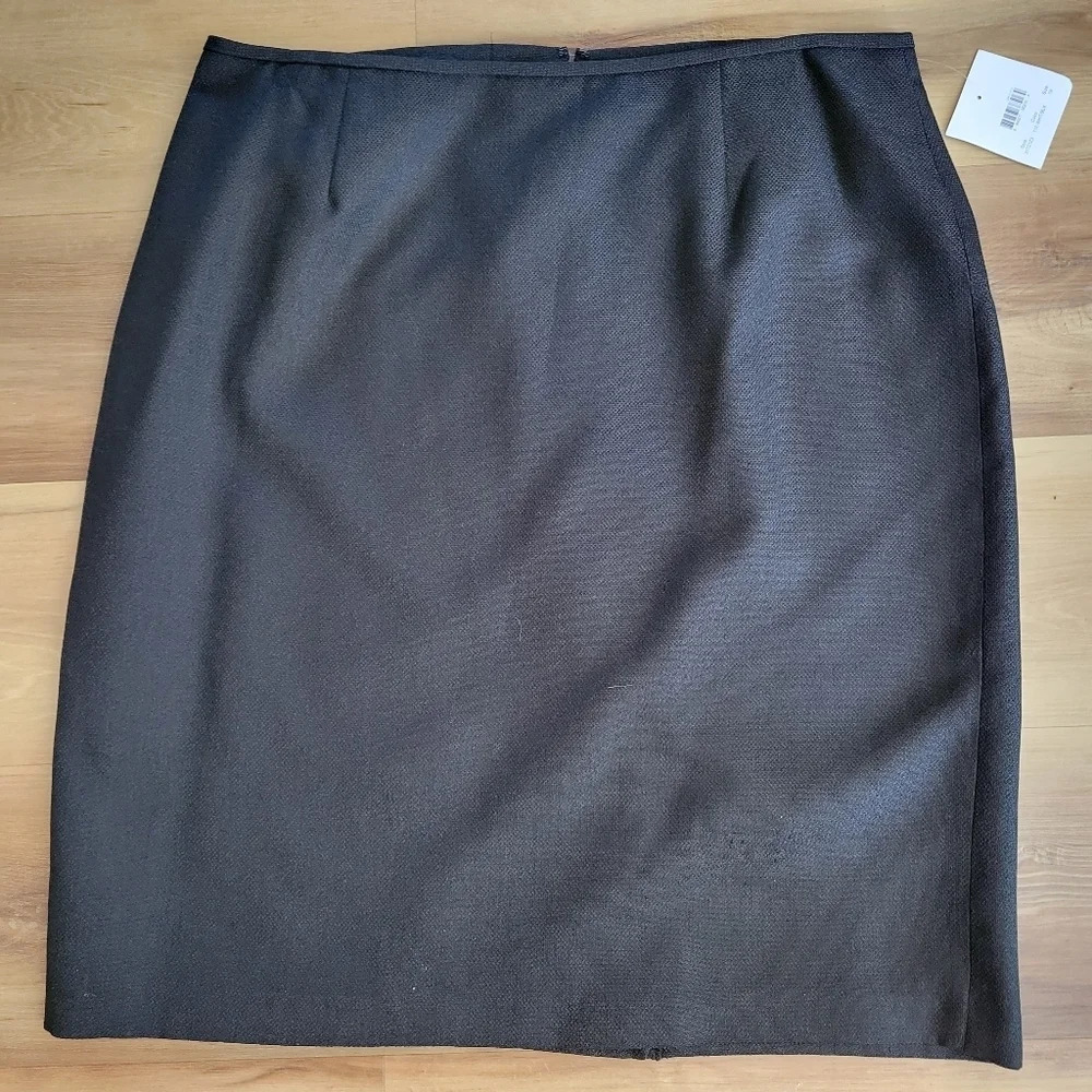 🔥 (5for$35) NWT SAG HARBOR SUIT Black Pencil Skirt Lined Modest  Size 18